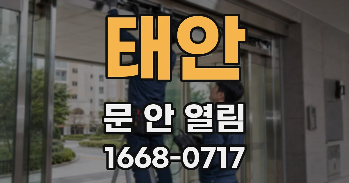 태안 문 안 열림
