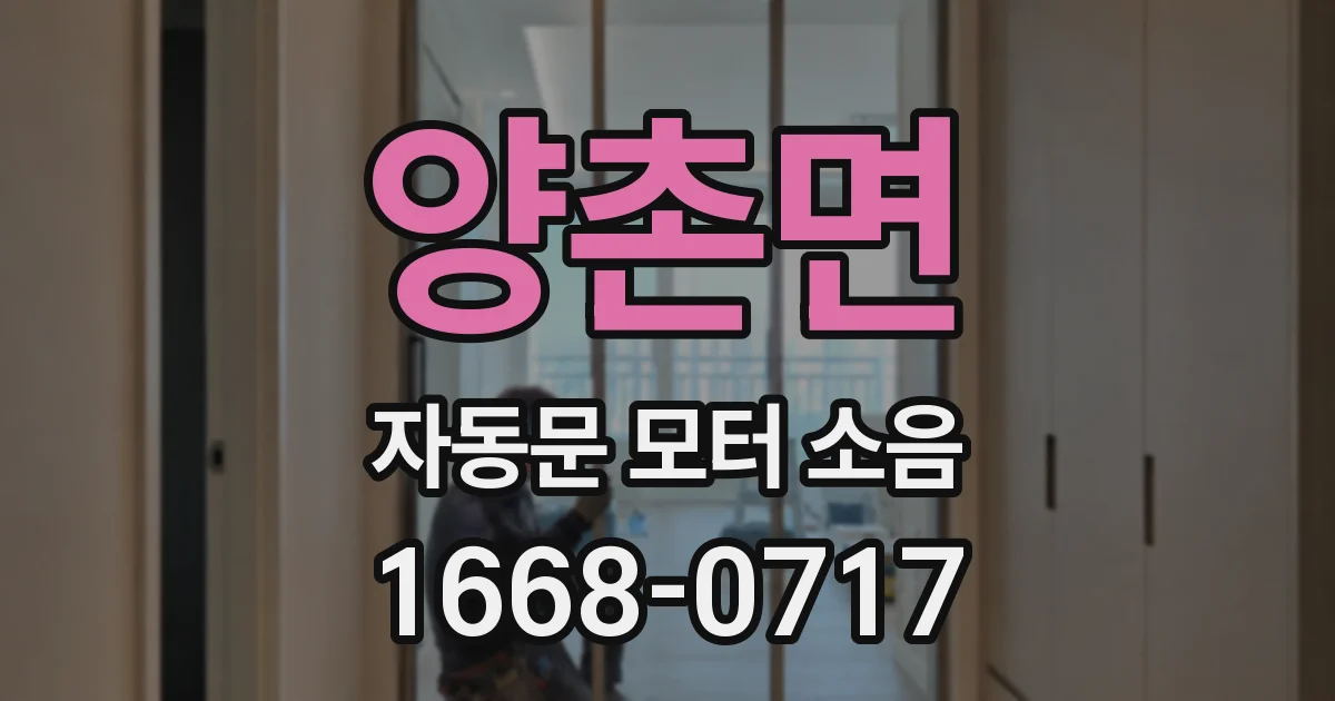 양촌면 자동문 모터 소음