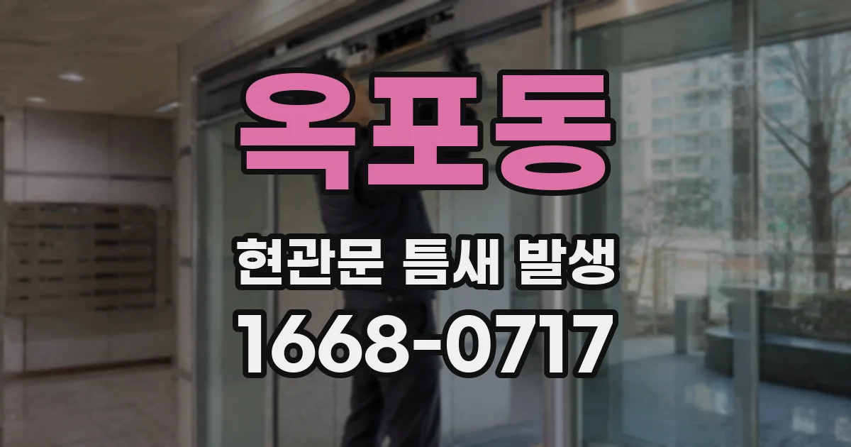 옥포동 현관문 틈새 발생