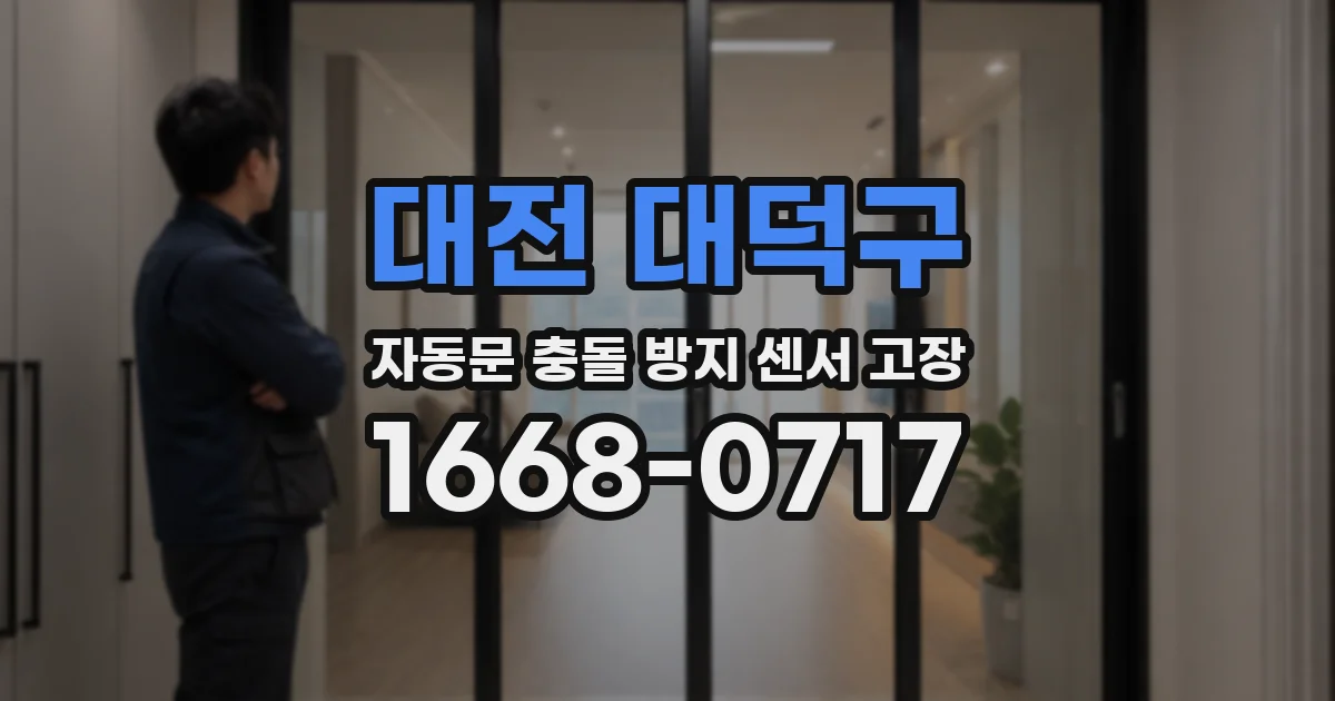 대전 대덕구 자동문 충돌 방지 센서 고장
