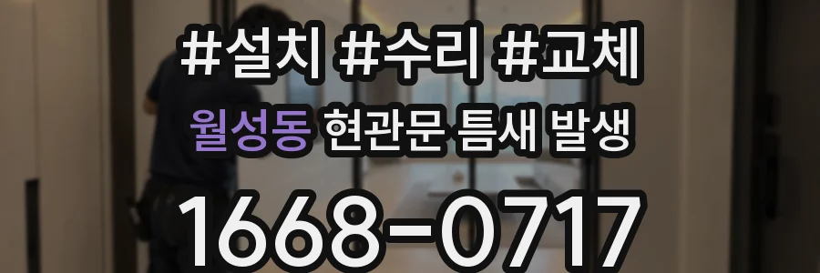 월성동 현관문 틈새 발생