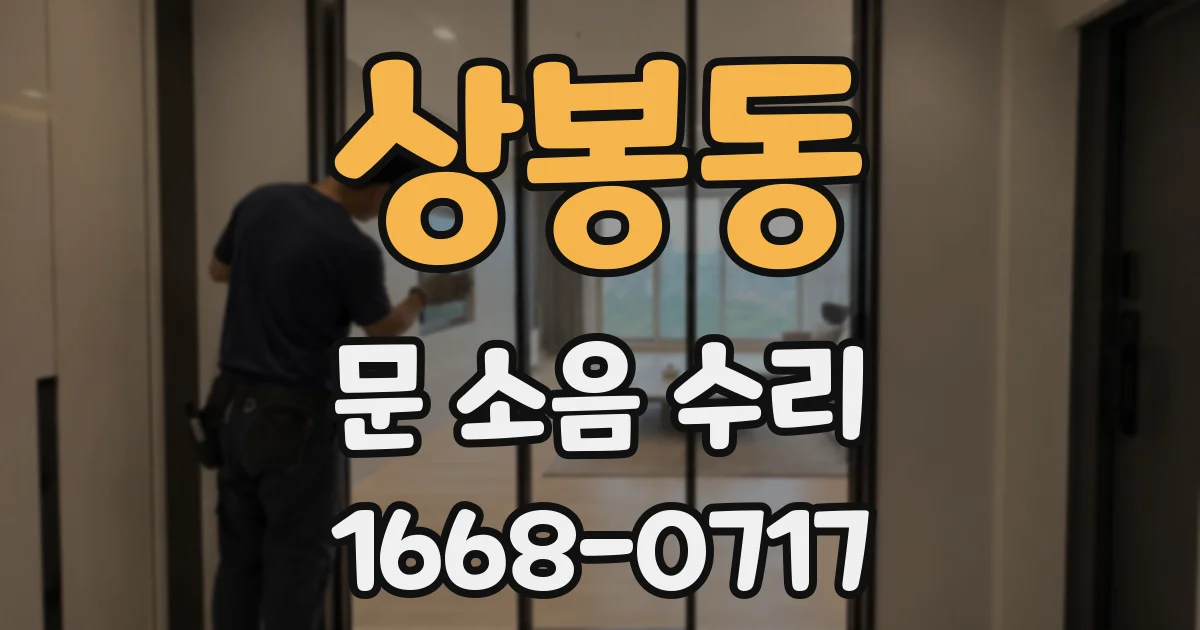 상봉동 문 소음 수리