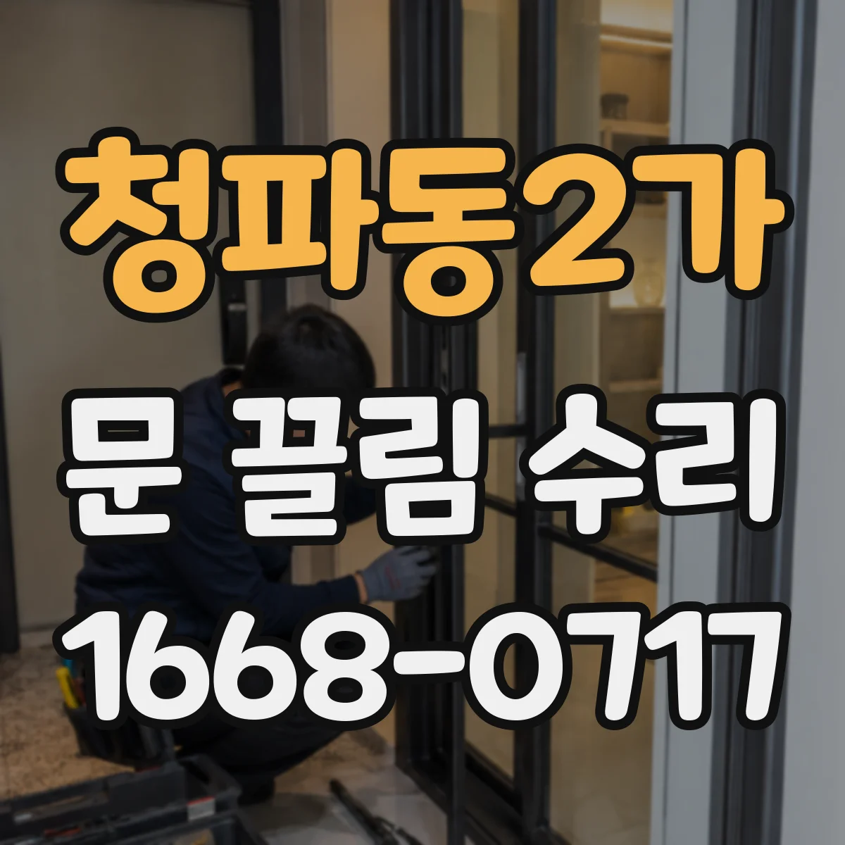 청파동2가 문 끌림 수리 바닥 쓸림 높이 오차 교정 점검