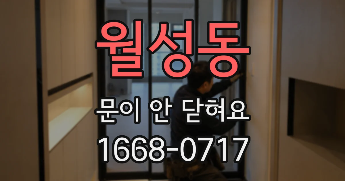 월성동 문이 안 닫혀요