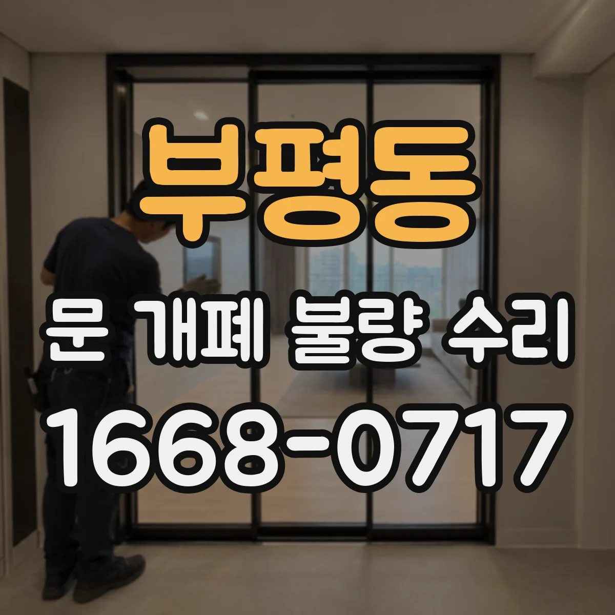부평동 문 개폐 불량 수리