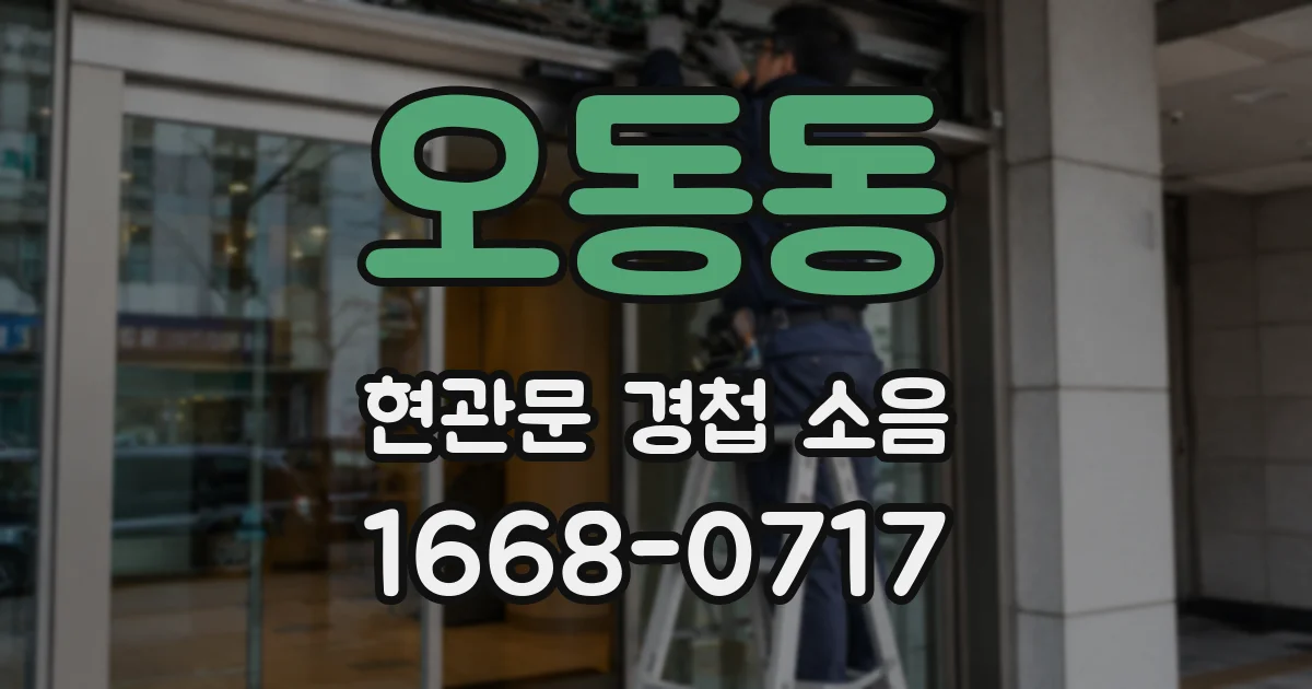 오동동 현관문 경첩 소음