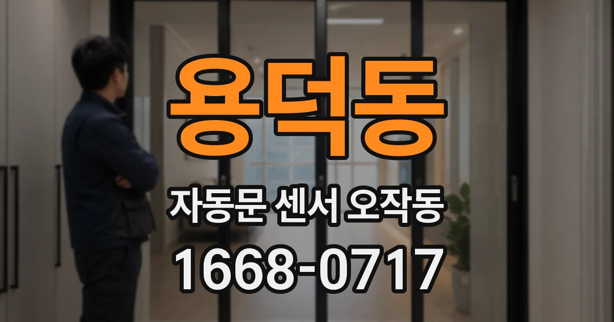 용덕동 자동문 센서 오작동