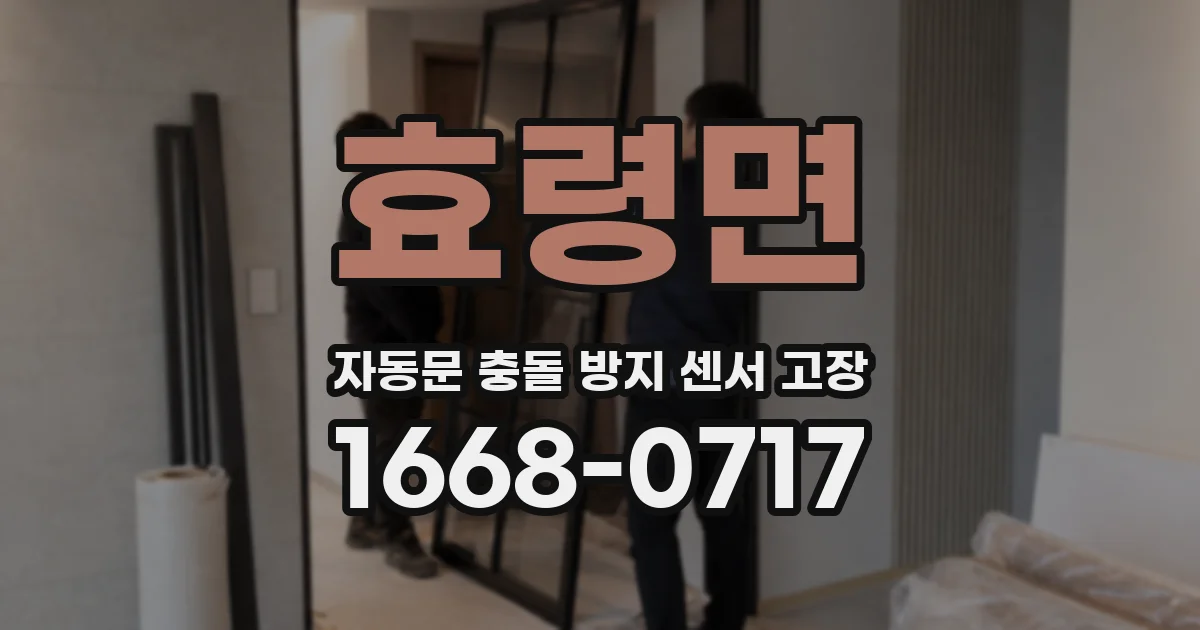 효령면 자동문 충돌 방지 센서 고장