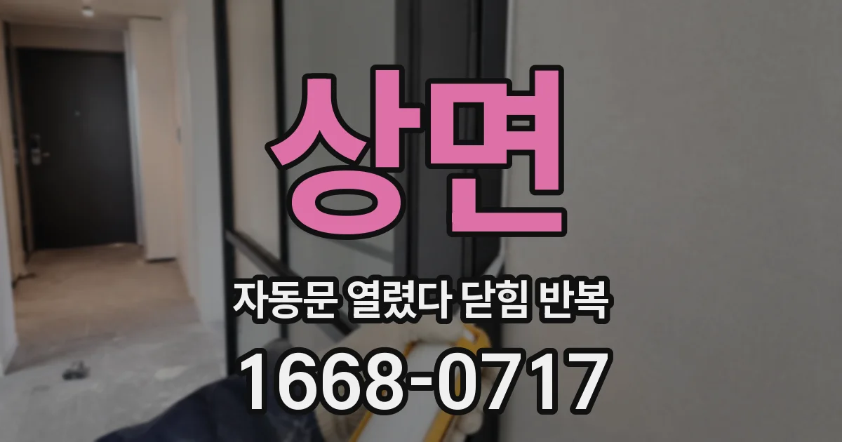 상면 자동문 열렸다 닫힘 반복