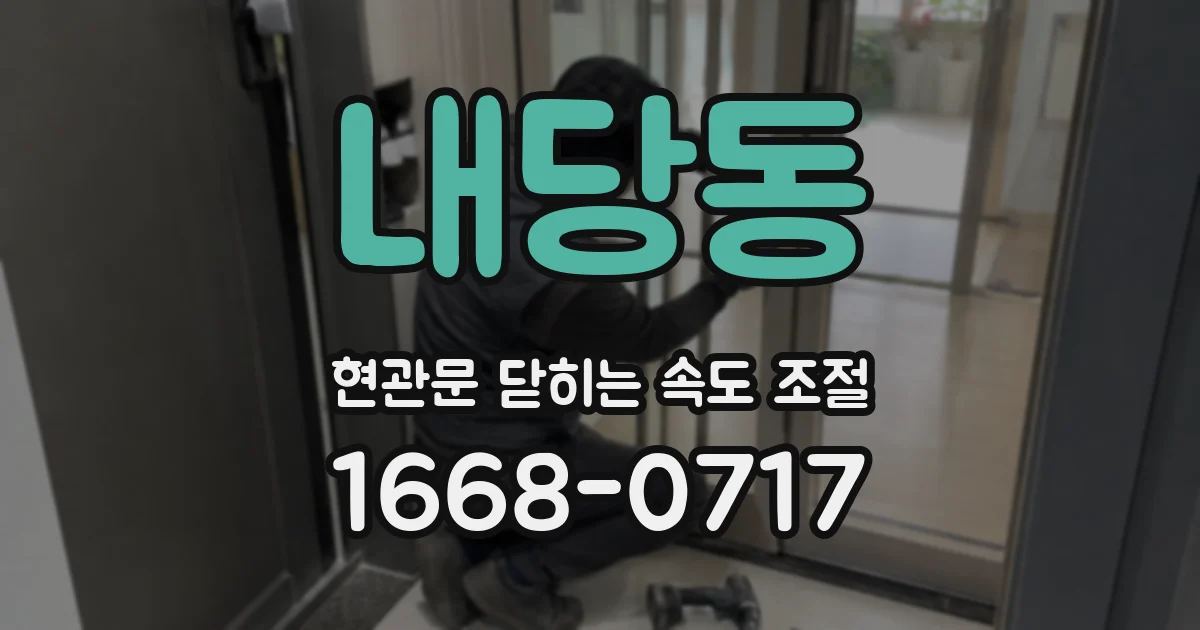 내당동 현관문 닫히는 속도 조절