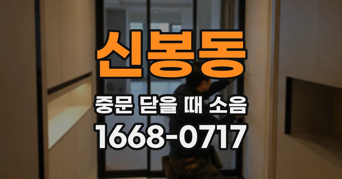 신봉동 중문 닫을 때 소음