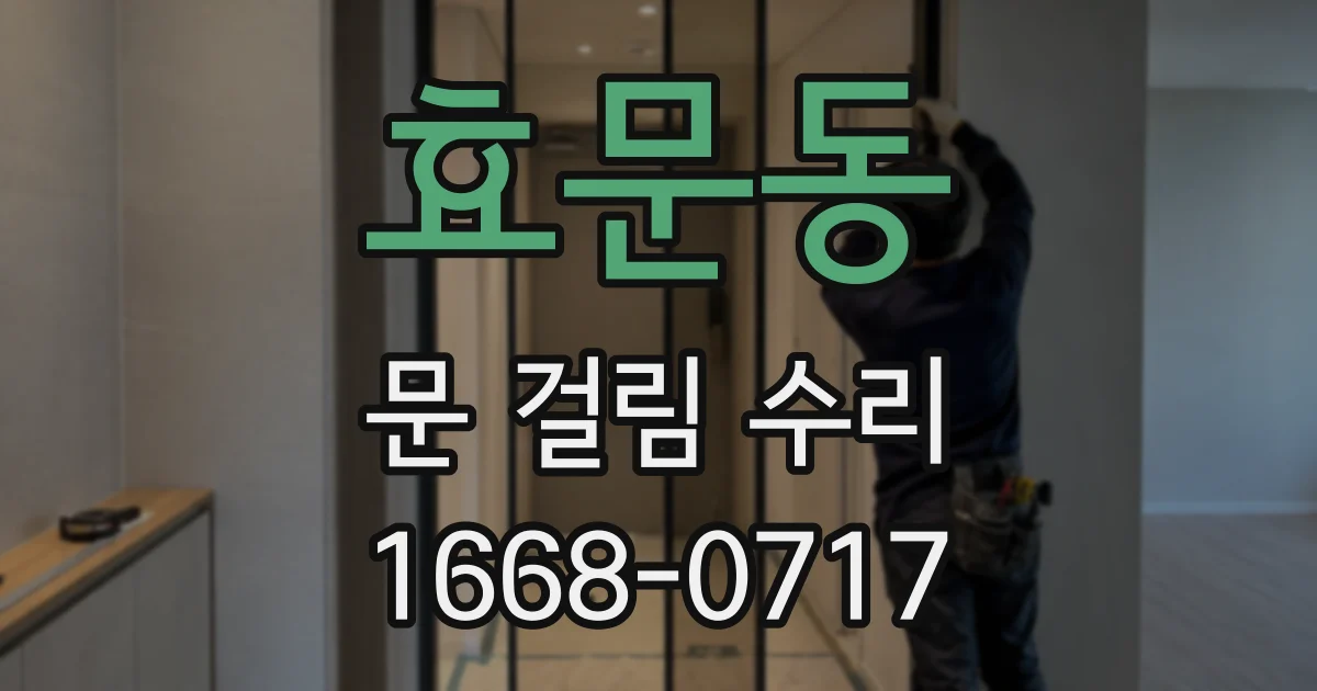 효문동 문 걸림 수리