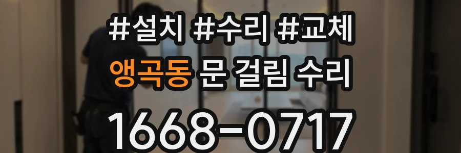 앵곡동 문 걸림 수리