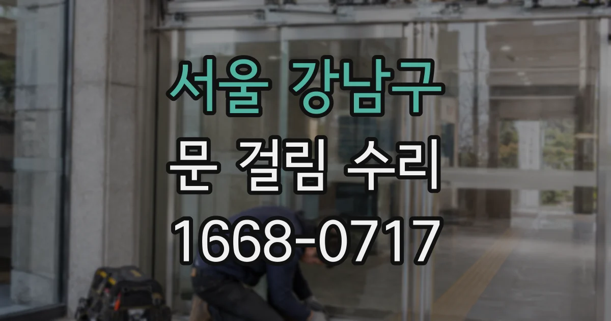 서울 강남구 문 걸림 수리