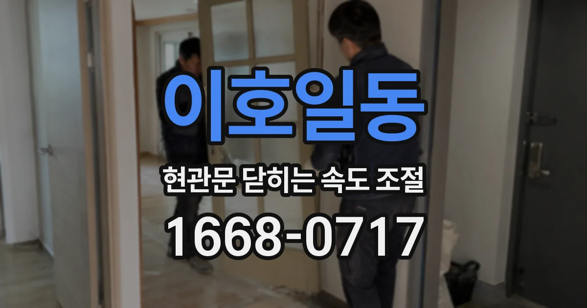 이호일동 현관문 닫히는 속도 조절