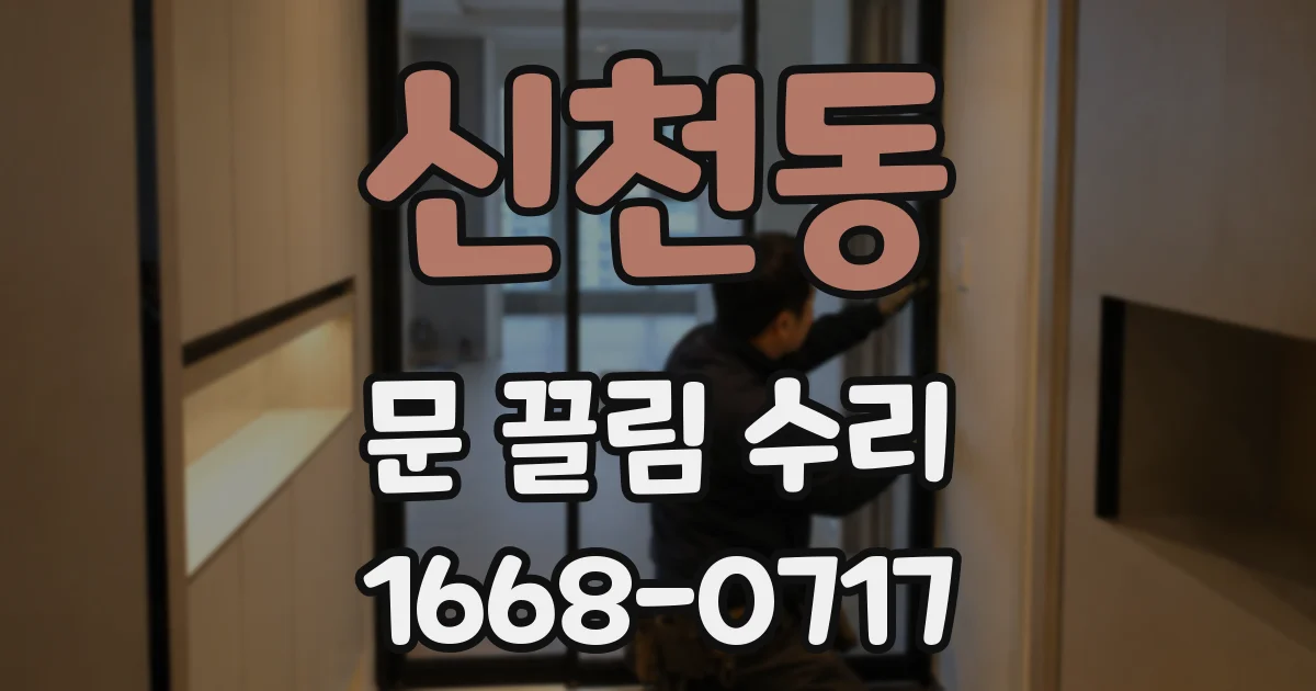신천동 문 끌림 수리