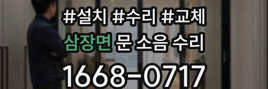 삼장면 문 소음 수리