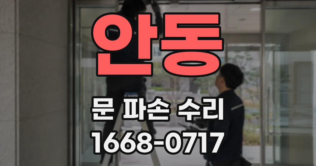 안동 문 파손 수리