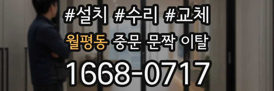 월평동 중문 문짝 이탈