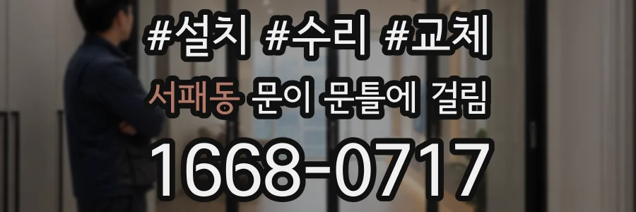 서패동 문이 문틀에 걸림