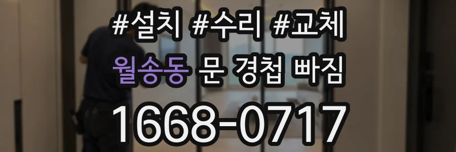 월송동 문 경첩 빠짐