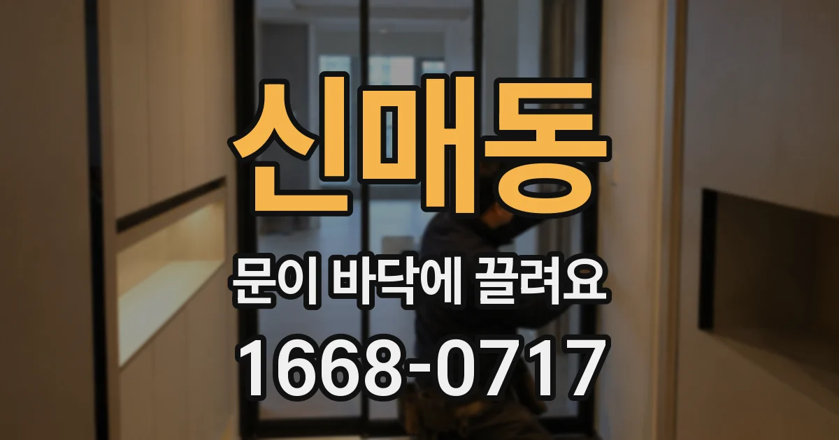 신매동 문이 바닥에 끌려요