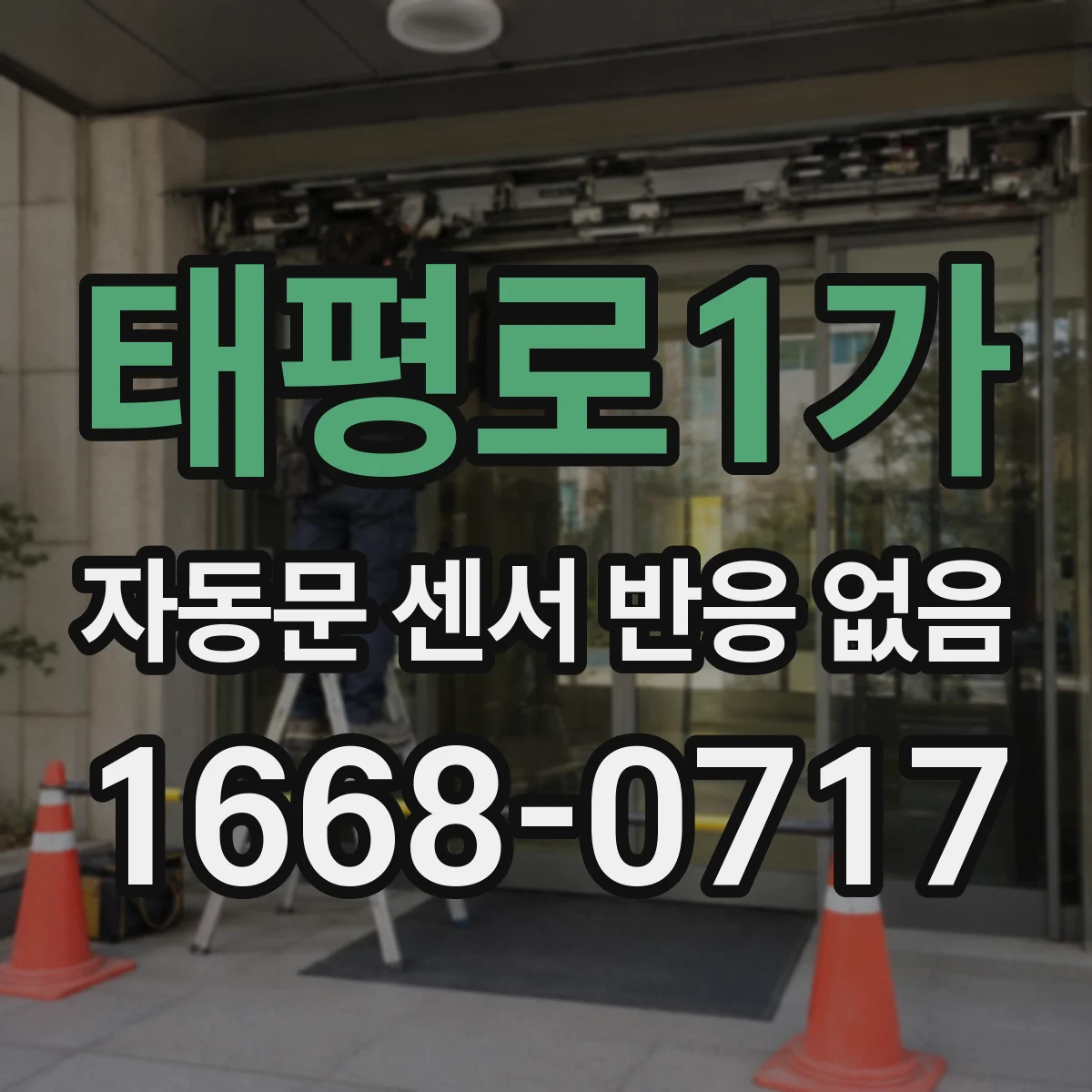 태평로1가 자동문 센서 반응 없음