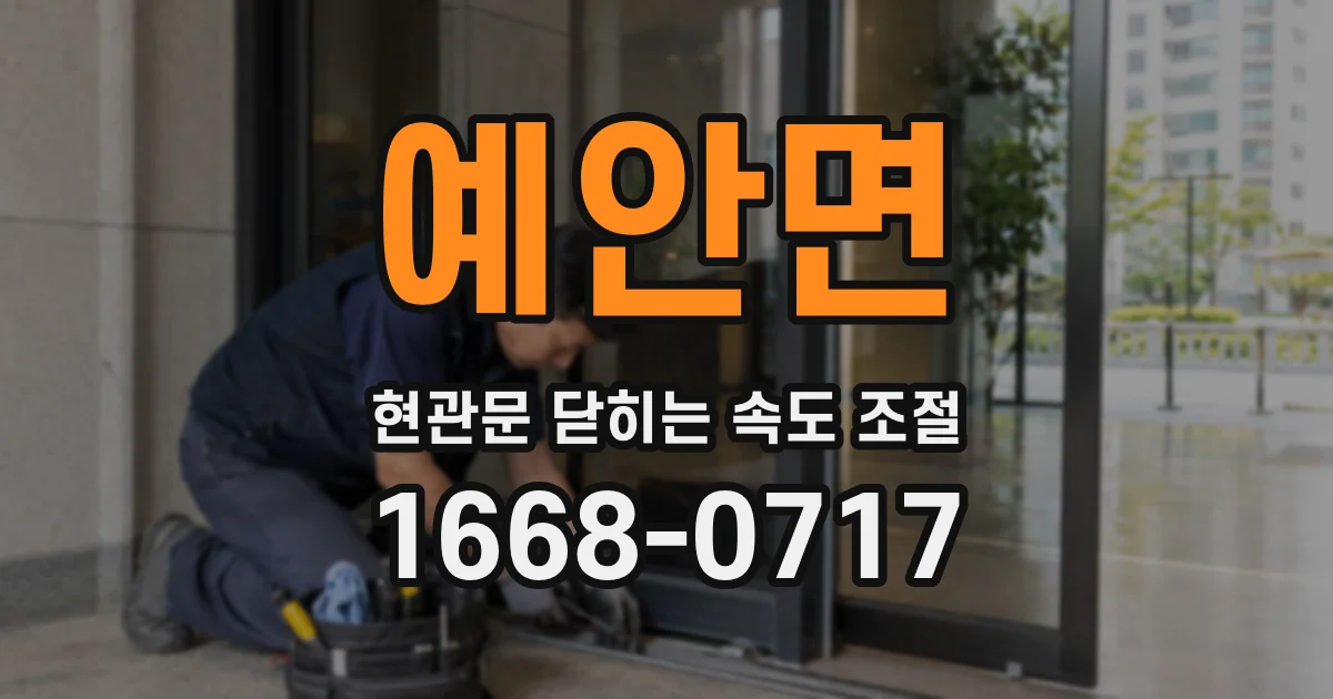 예안면 현관문 닫히는 속도 조절