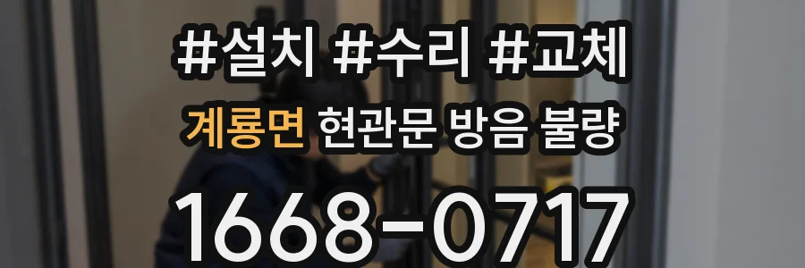 계룡면 현관문 방음 불량