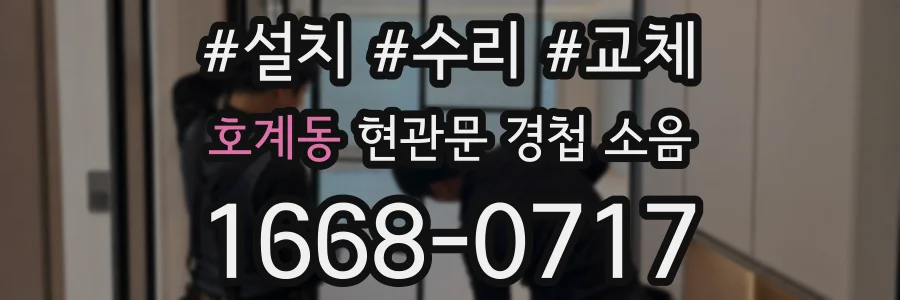 호계동 현관문 경첩 소음