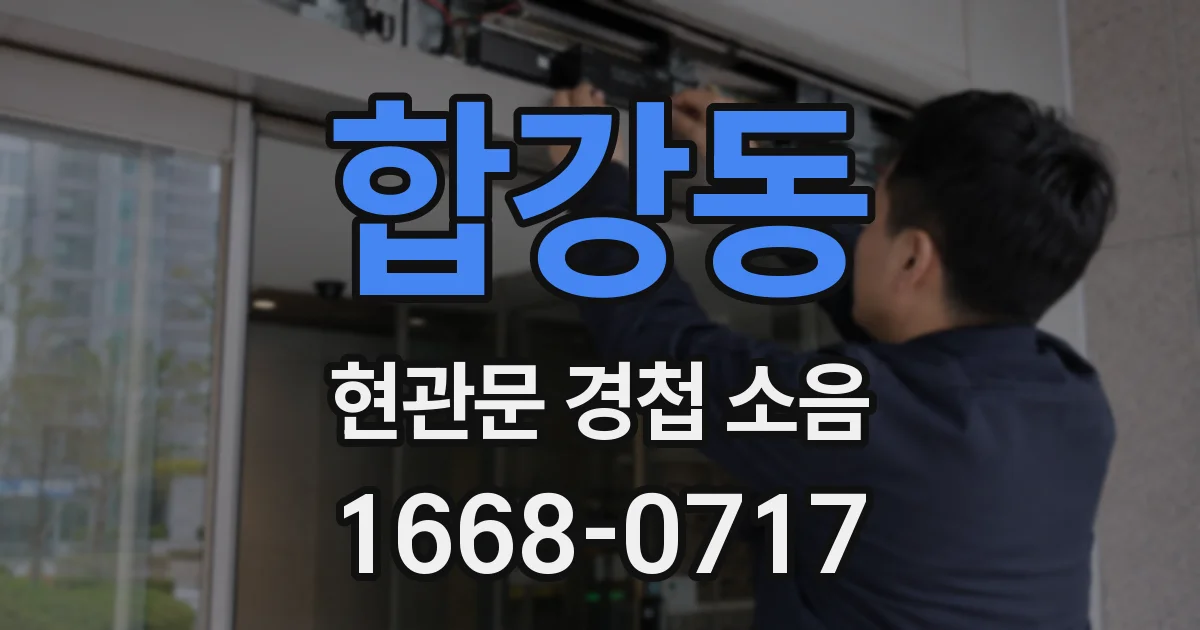 합강동 현관문 경첩 소음