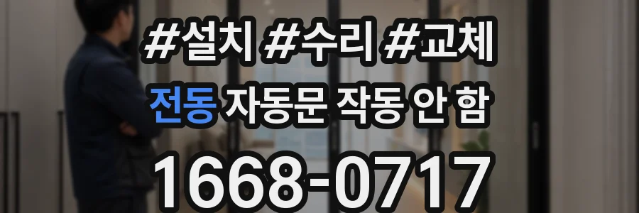 전동 자동문 작동 안 함