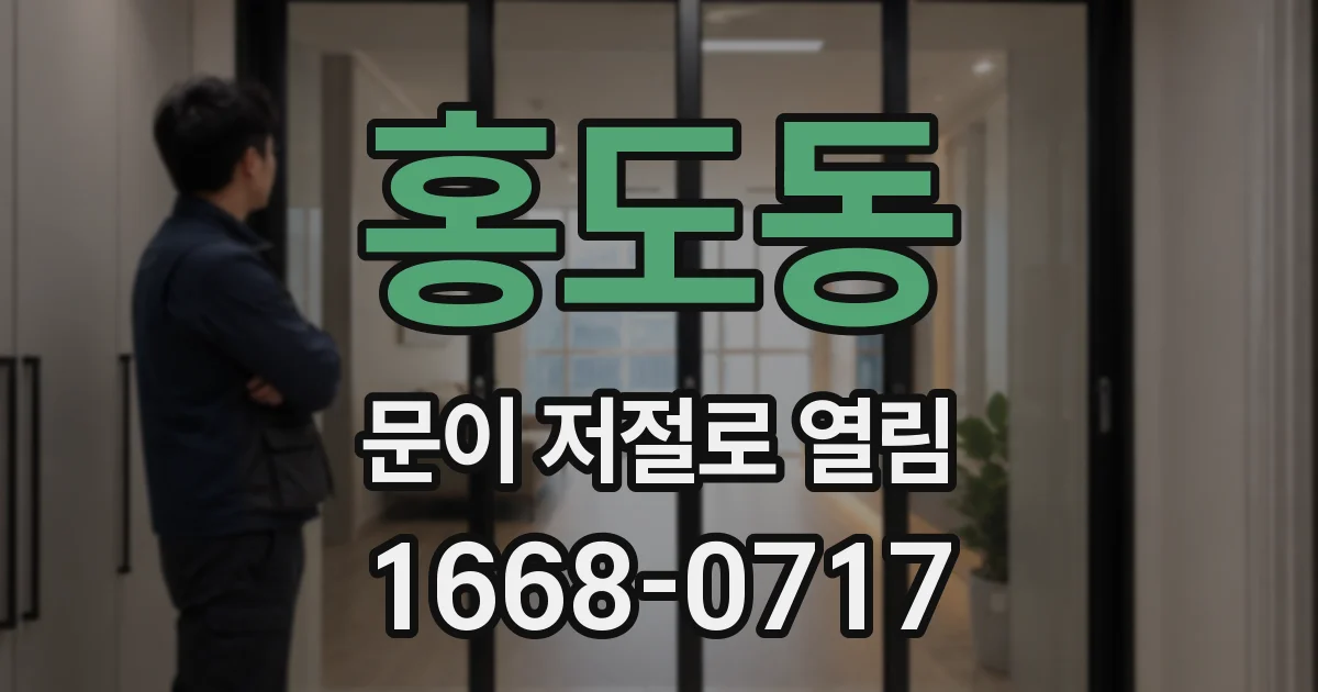 홍도동 문이 저절로 열림