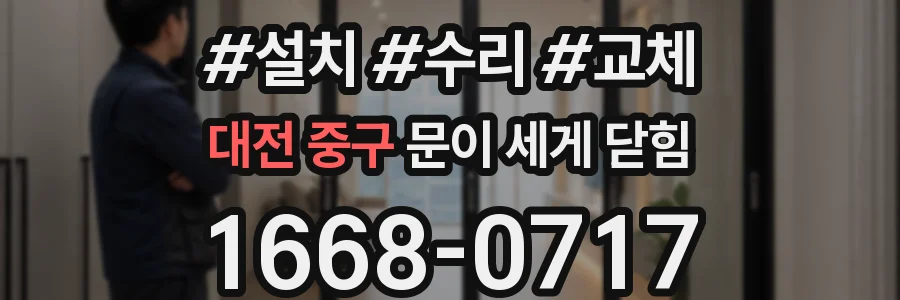 대전 중구 문이 세게 닫힘