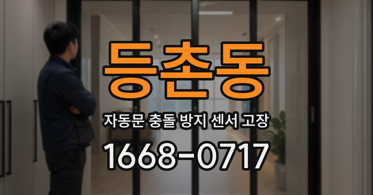 등촌동 자동문 충돌 방지 센서 고장