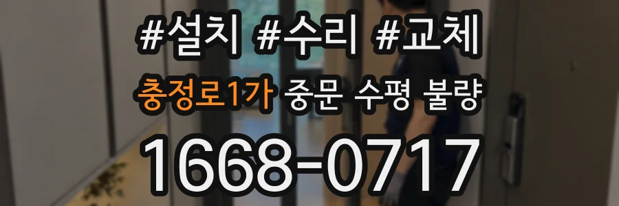 충정로1가 중문 수평 불량