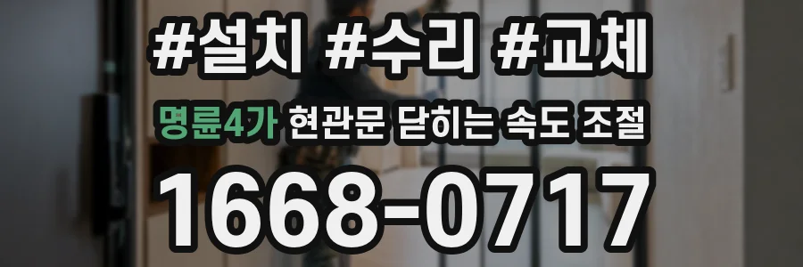 명륜4가 현관문 닫히는 속도 조절