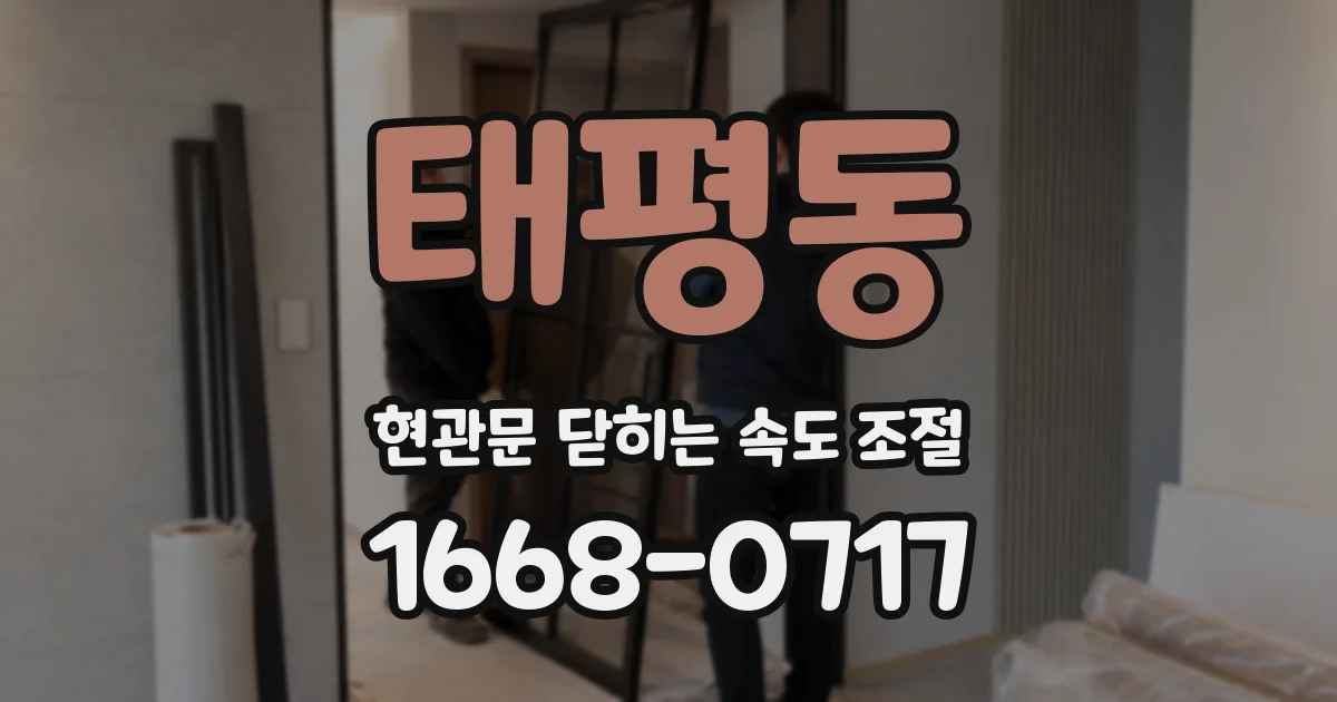 태평동 현관문 닫히는 속도 조절