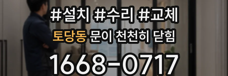 토당동 문이 천천히 닫힘