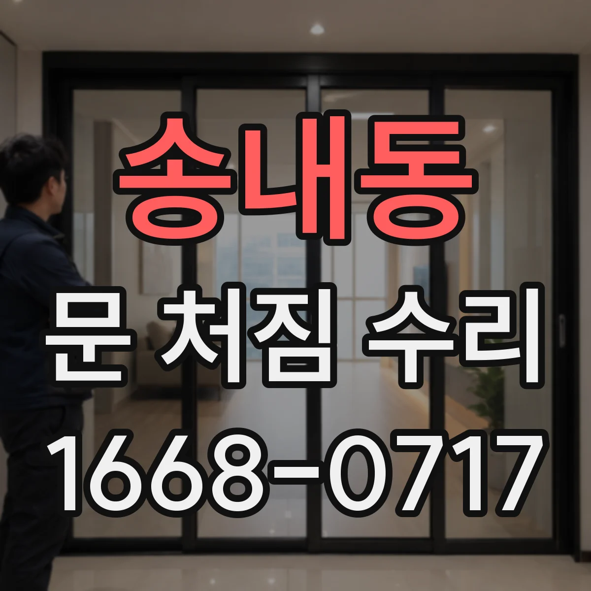 송내동 문 처짐 수리