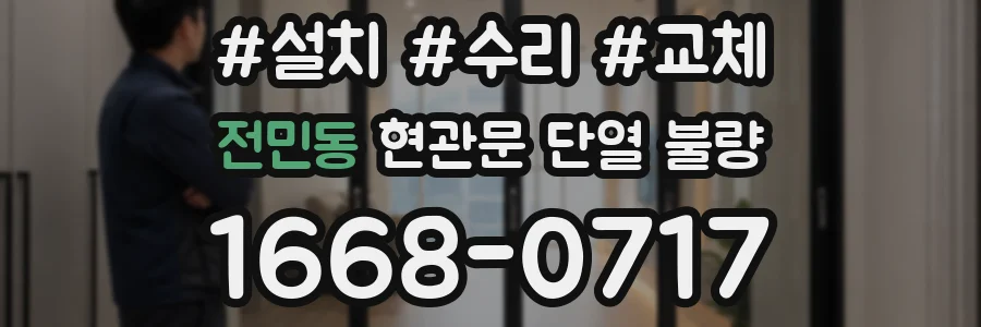 전민동 현관문 단열 불량