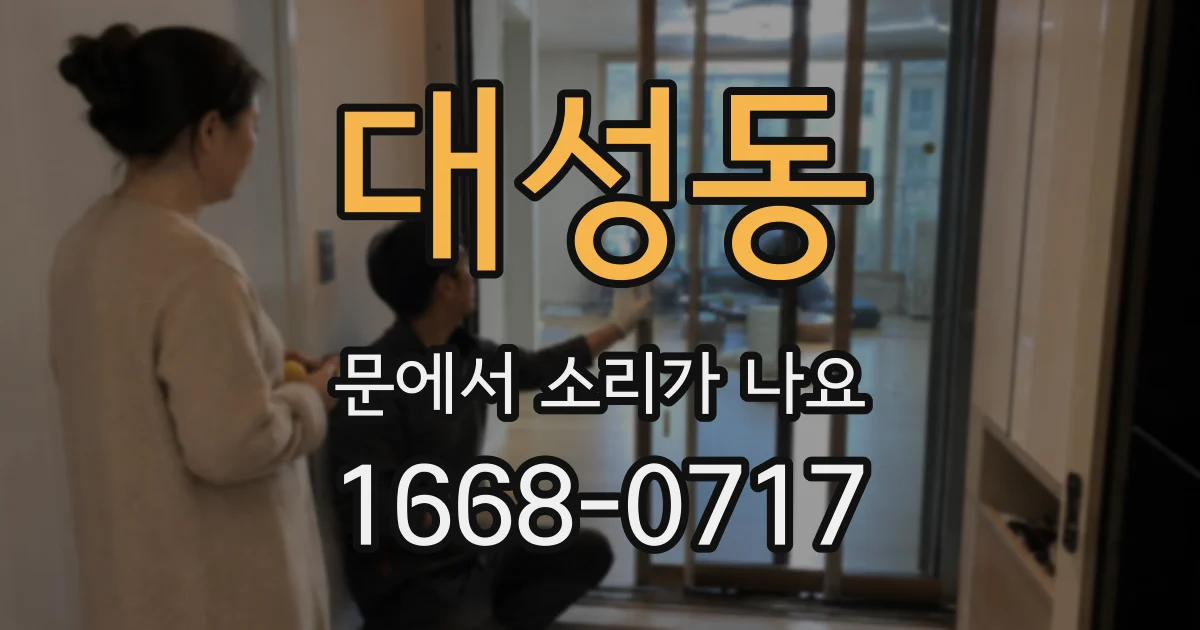 대성동 문에서 소리가 나요