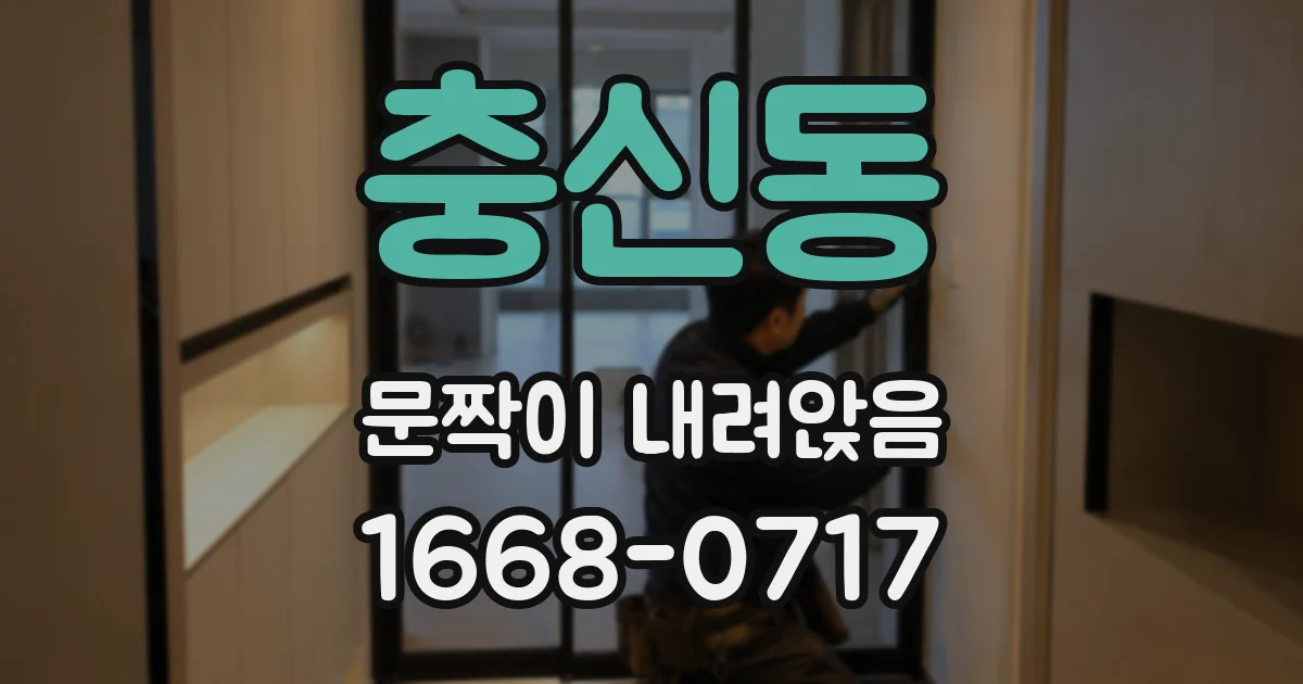 충신동 문짝이 내려앉음
