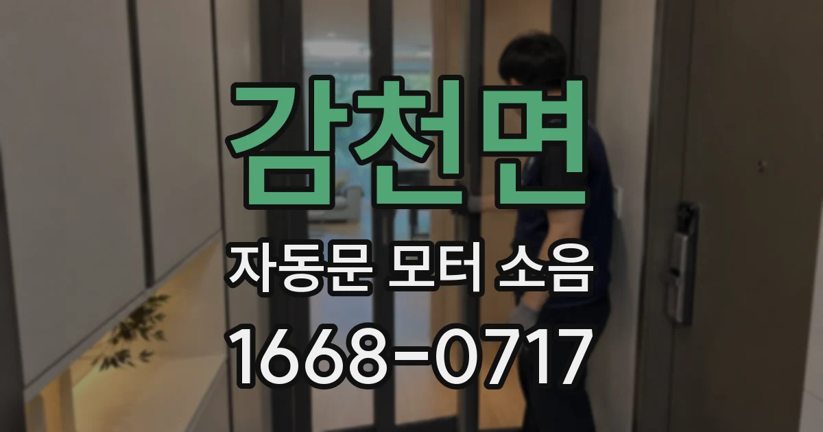 감천면 자동문 모터 소음