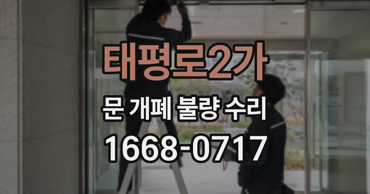 태평로2가 문 개폐 불량 수리