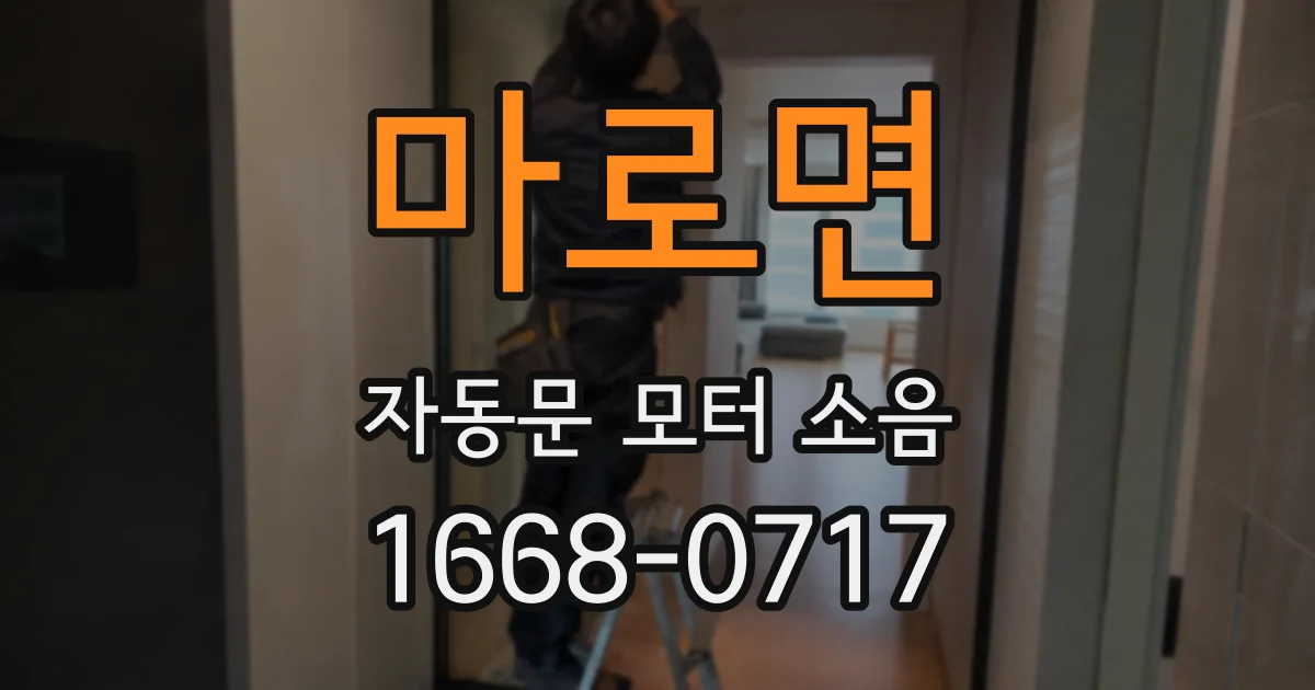 마로면 자동문 모터 소음