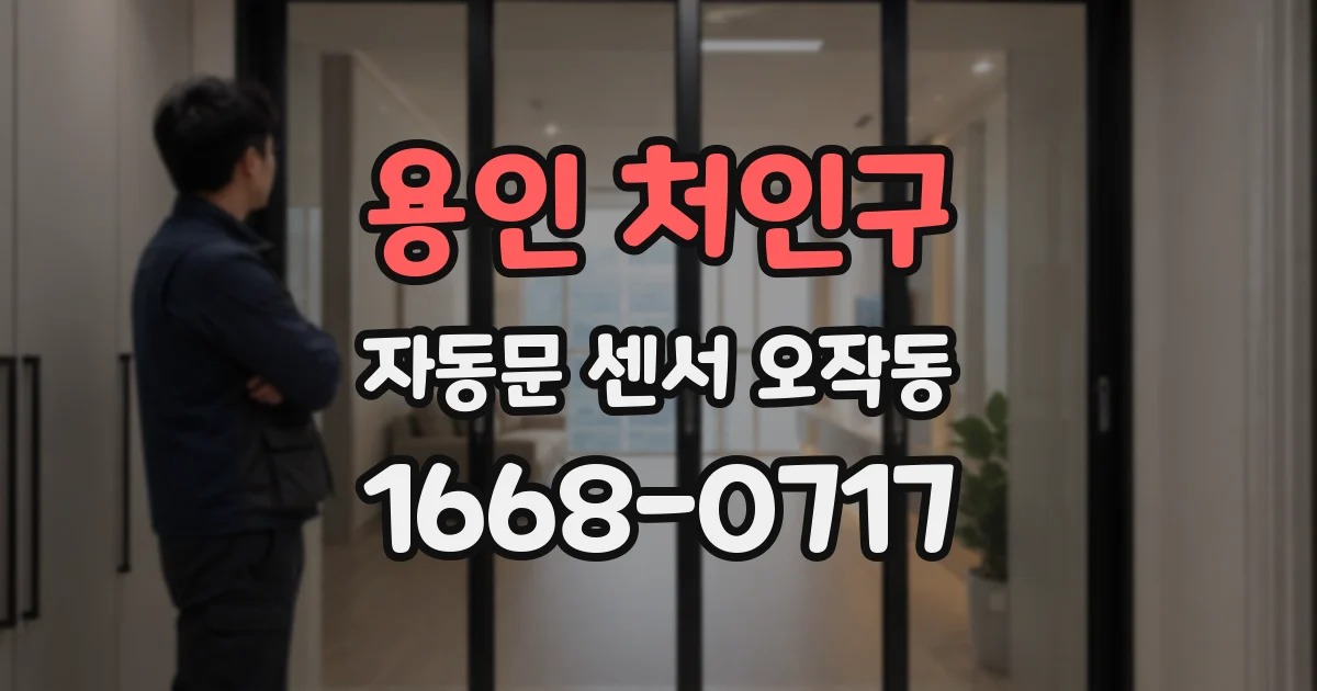 용인 처인구 자동문 센서 오작동