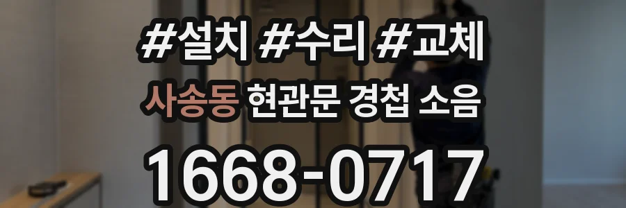 사송동 현관문 경첩 소음