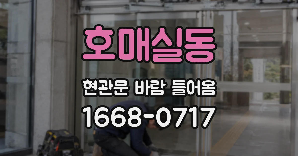호매실동 현관문 바람 들어옴