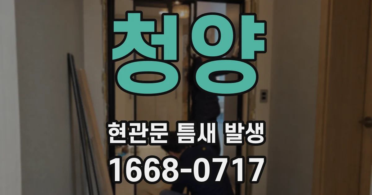 청양 현관문 틈새 발생